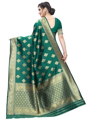 self design woven saree with blouse - 17199626 - Standard Image - 2