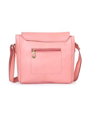 pink leatherette (pu) messenger sling bag - 17199656 - Standard Image - 2