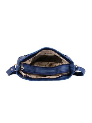 blue leatherette (pu) messenger sling bag - 17199660 - Standard Image - 3