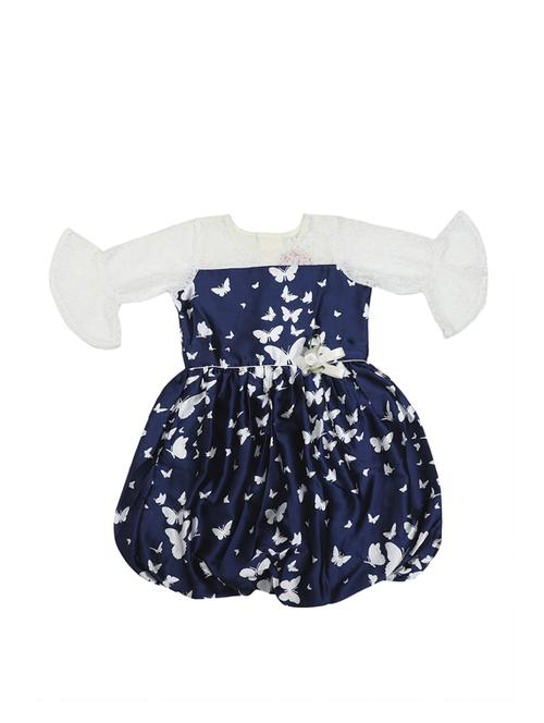 blue satin frock - 17200045 - Standard Image - 1