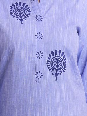 block print straight kurta - 17200191 - Standard Image - 4