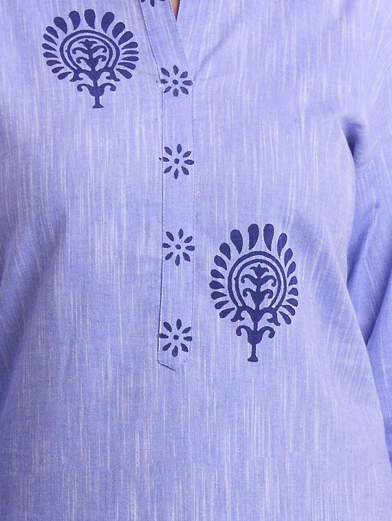 block print straight kurta - 17200191 - Zoom Image - 4
