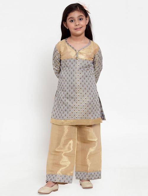 grey silk blend suit set - 17200233 - Standard Image - 1