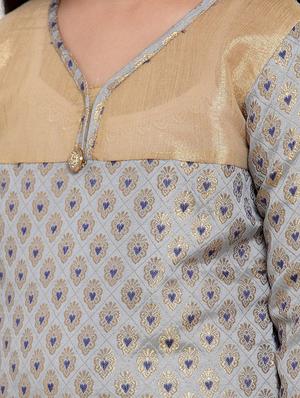 grey silk blend suit set - 17200233 - Standard Image - 5