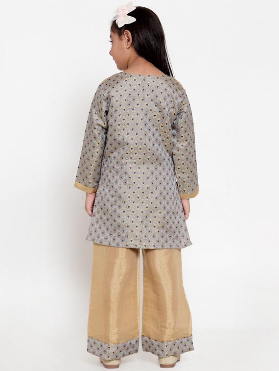 grey silk blend suit set - 17200233 - Zoom Image - 3