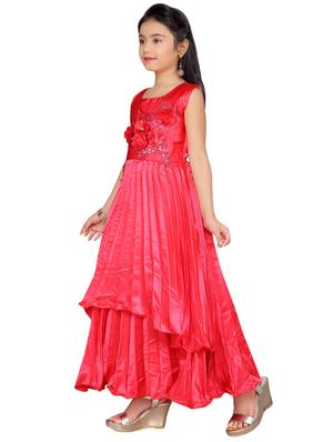 red silk blend party gown - 17200275 - Standard Image - 2
