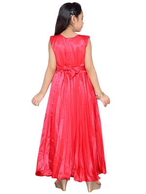 red silk blend party gown - 17200275 - Standard Image - 3