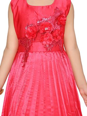 red silk blend party gown - 17200275 - Standard Image - 4