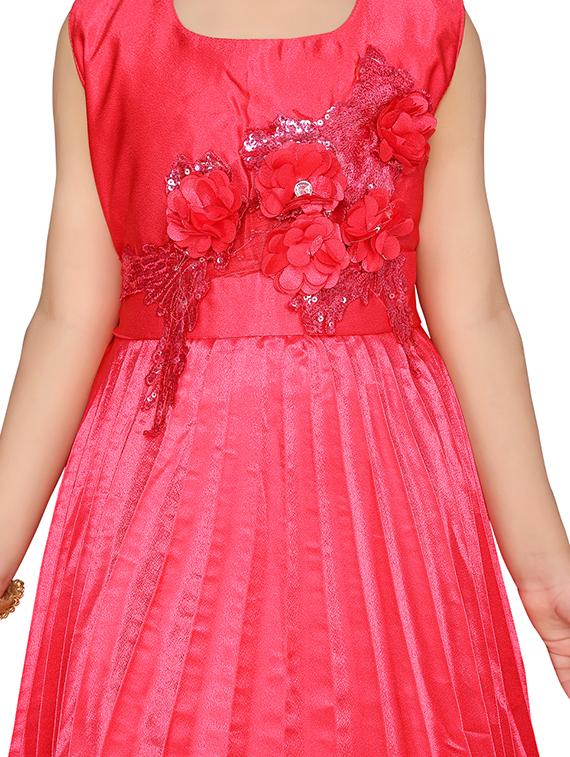 red silk blend party gown - 17200275 - Zoom Image - 4