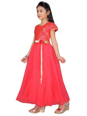 red silk blend party gown - 17200281 - Standard Image - 2