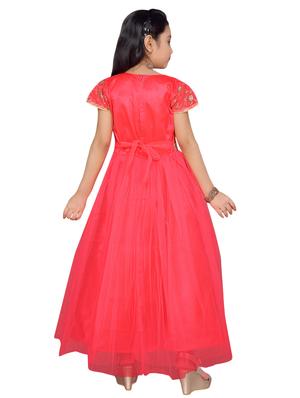 red silk blend party gown - 17200281 - Standard Image - 3