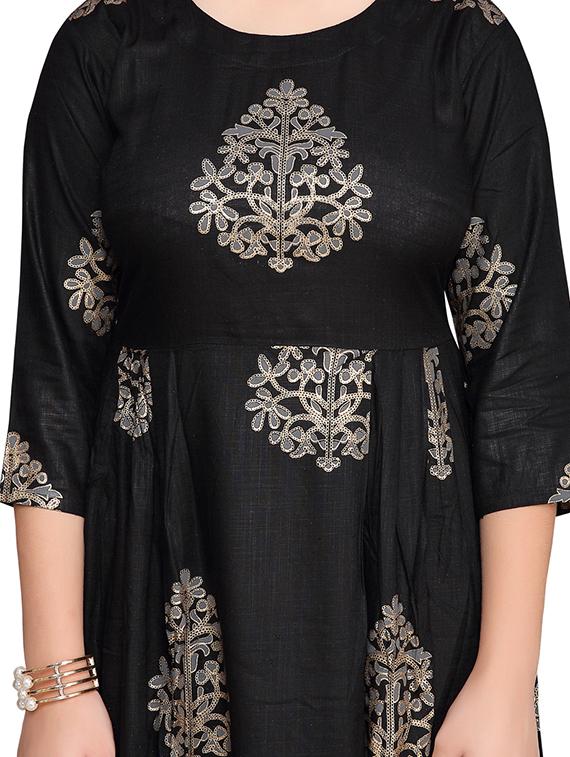 black cotton suit set - 17200285 - Zoom Image - 4