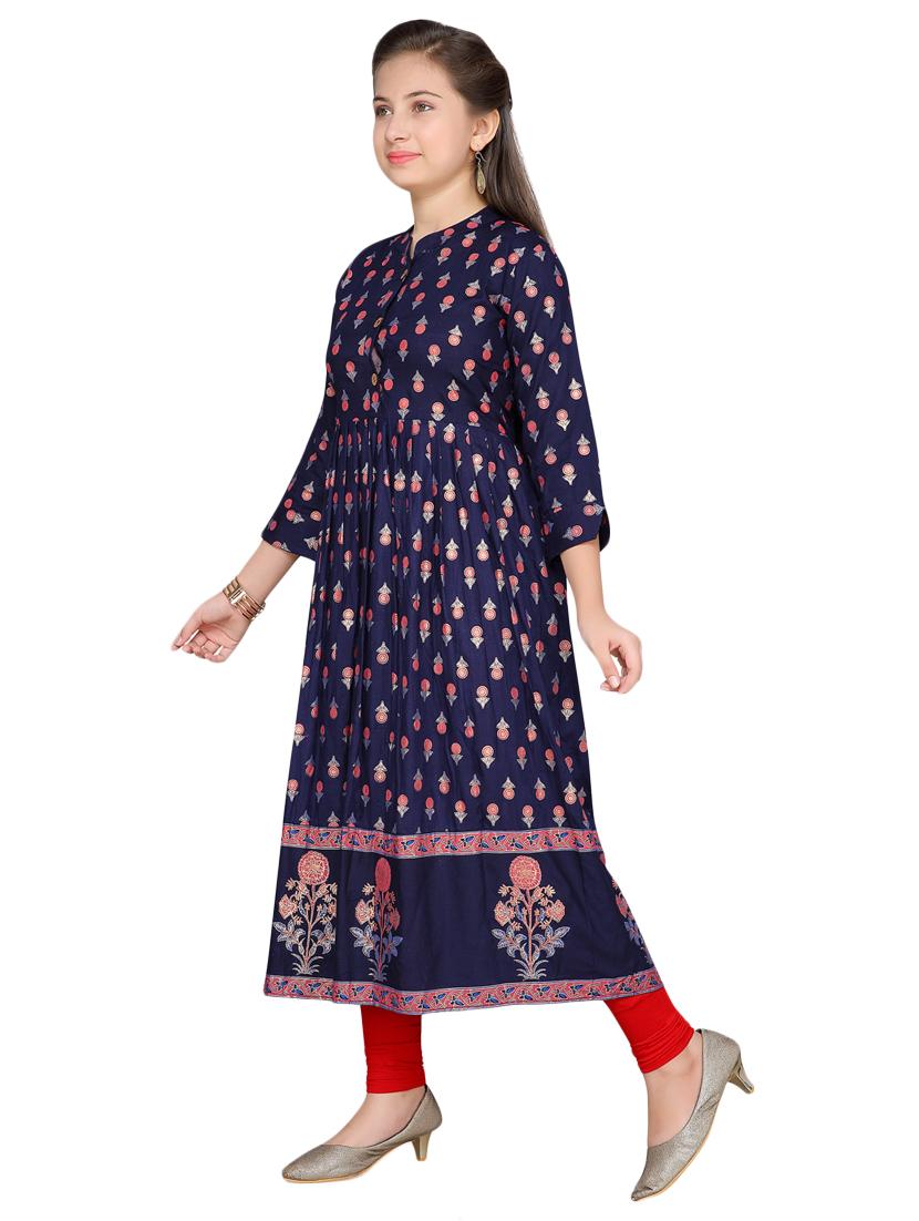 navy blue cotton suit set - 17200286 - Zoom Image - 2