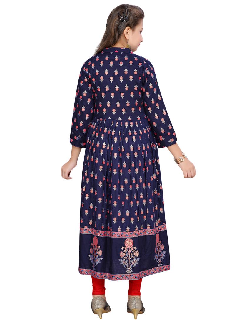 navy blue cotton suit set - 17200286 - Zoom Image - 3