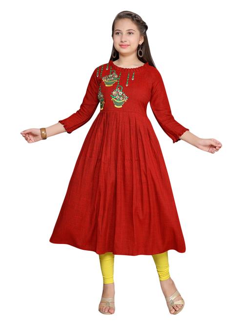 red cotton suit set - 17200289 - Standard Image - 1