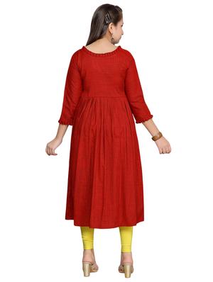 red cotton suit set - 17200289 - Standard Image - 3