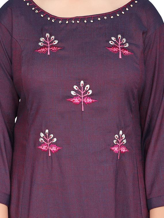 red cotton suit set - 17200303 - Zoom Image - 4