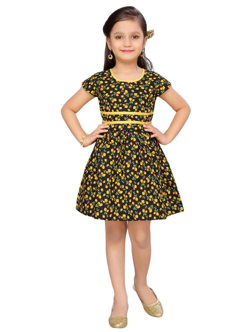 yellow cotton frock - 17200328 - Very Small Image - 1