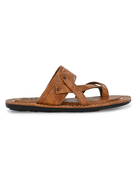 tan pu slip on slippers - 17200331 - Zoom Image - 2
