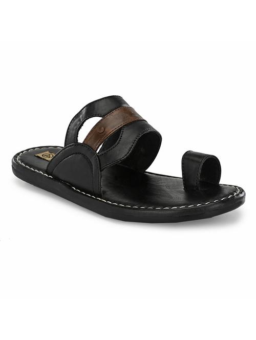 black pu slip on slippers - 17200335 - Standard Image - 1