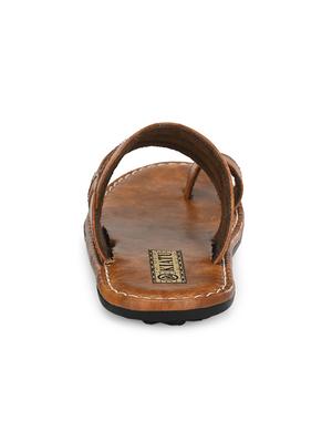 tan pu slip on slippers - 17200337 - Standard Image - 3