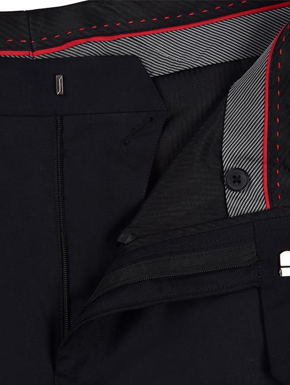 black solid flat front formal trouser - 17200437 - Zoom Image - 5