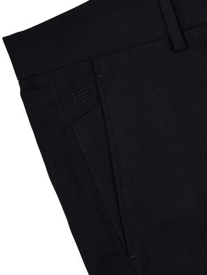 black textured flat front formal trouser - 17200450 - Standard Image - 6