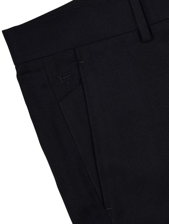 black textured flat front formal trouser - 17200450 - Zoom Image - 6