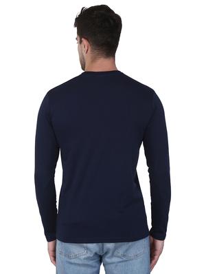 navy blue cut & sew taped t-shirt - 17200453 - Standard Image - 3