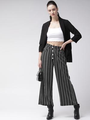 high rise striped palazzo - 17200467 - Standard Image - 4