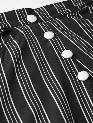 high rise striped palazzo - 17200467 - Standard Image - 5