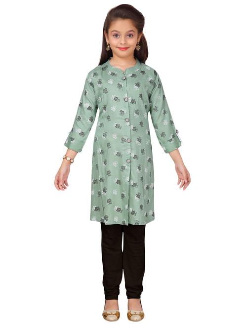 green cotton suit set - 17200580 - Standard Image - 1