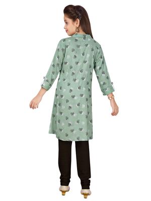 green cotton suit set - 17200580 - Standard Image - 3