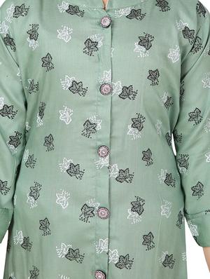 green cotton suit set - 17200580 - Standard Image - 4