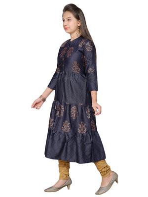 navy blue cotton suit set - 17200589 - Standard Image - 2