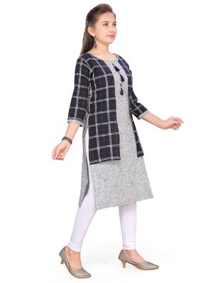 navy blue cotton suit set - 17200593 - Standard Image - 2