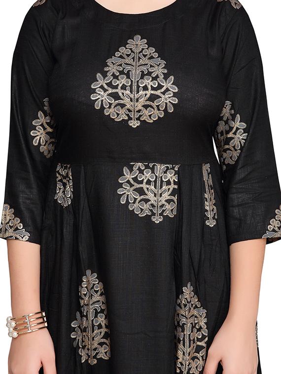 black cotton suit set - 17200600 - Zoom Image - 4