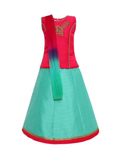 pink silk blend lehnga choli - 17200734 - Standard Image - 1