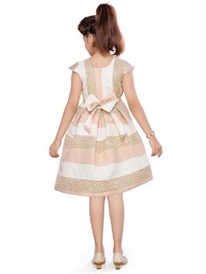 gold silk blend frock - 17200752 - Standard Image - 3