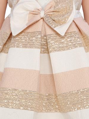 gold silk blend frock - 17200752 - Standard Image - 4