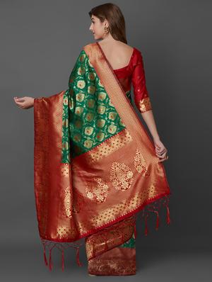 self design banarasi saree with blouse - 17200952 - Standard Image - 2