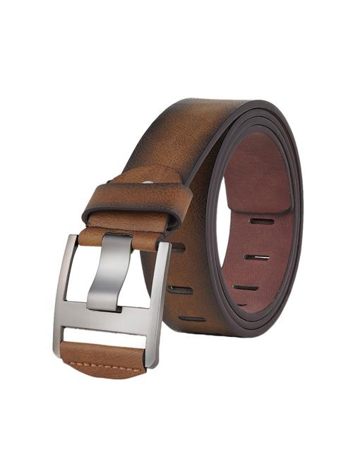 brown leatherette belt - 17201215 - Very Small Image - 1