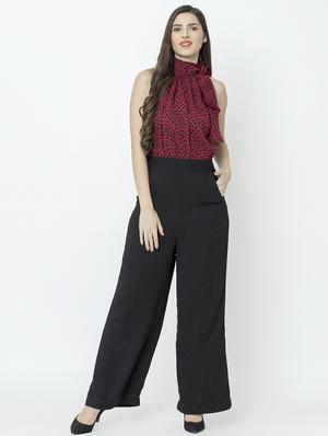 tie up neck full leg jumpsuit - 17201327 - Standard Image - 2