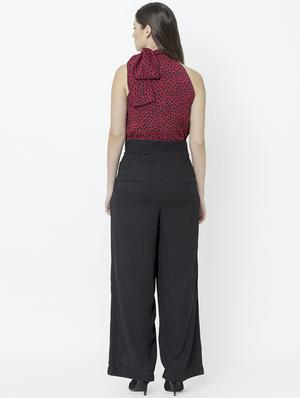 tie up neck full leg jumpsuit - 17201327 - Standard Image - 4