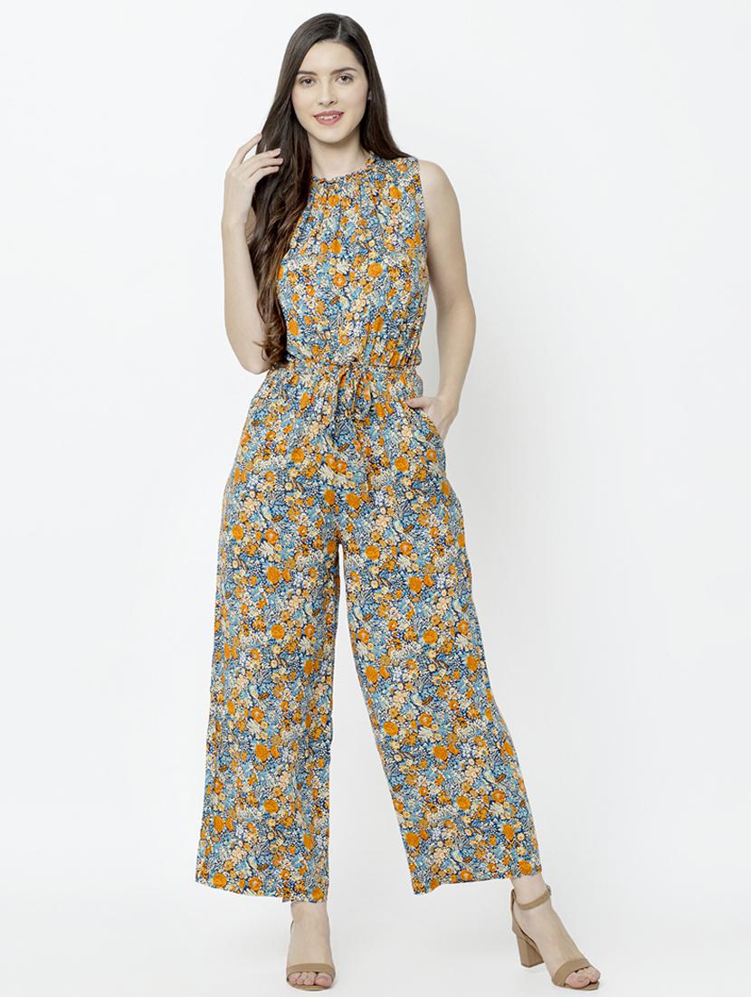 tie front floral jumpsuit - 17201330 - Zoom Image - 2