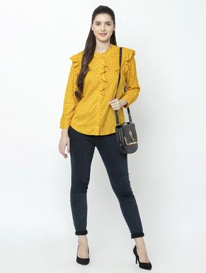 frill detail printed shirt - 17201369 - Standard Image - 4