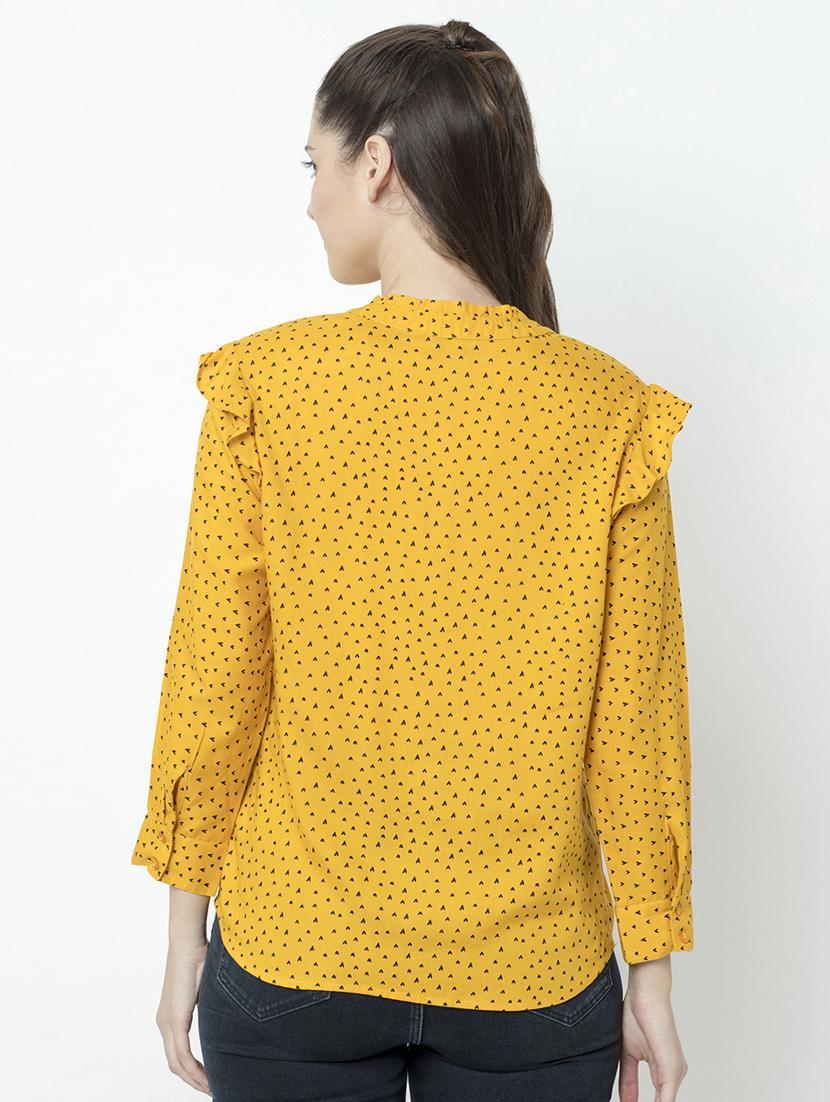 frill detail printed shirt - 17201369 - Zoom Image - 3