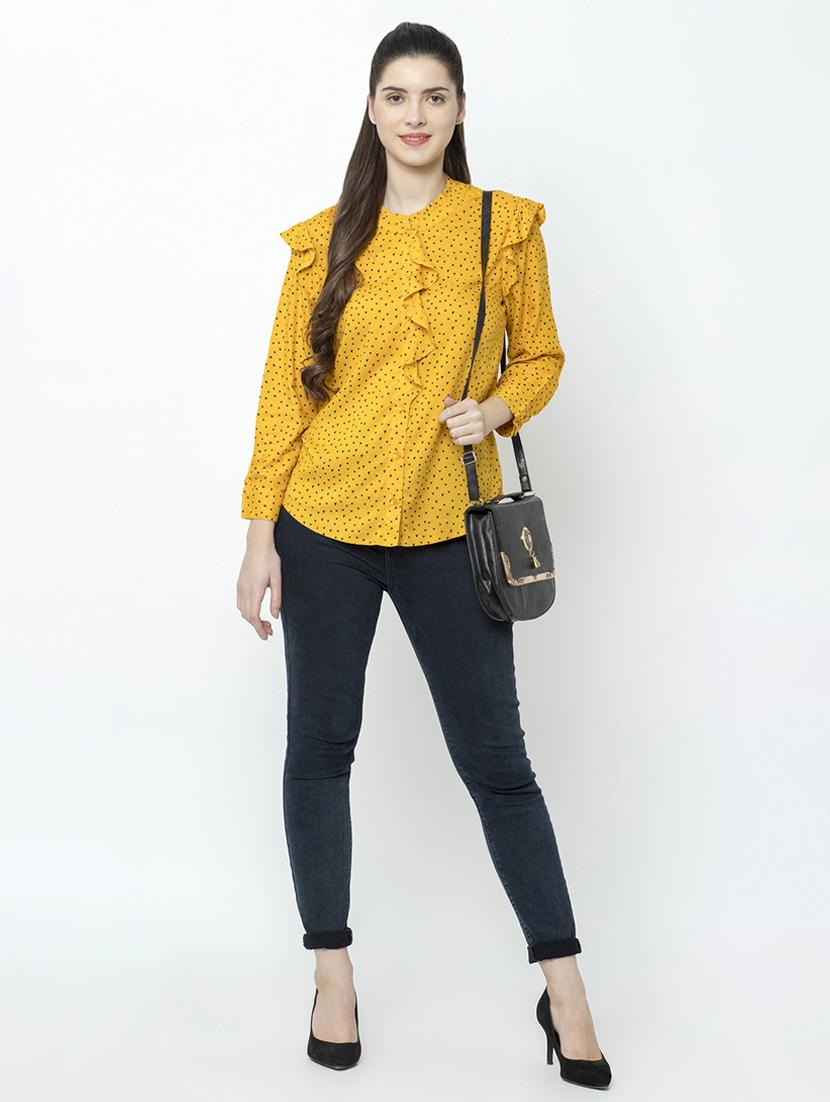 frill detail printed shirt - 17201369 - Zoom Image - 4
