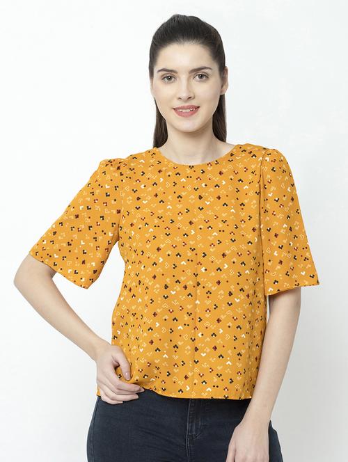 tie back printed top - 17201377 - Standard Image - 1