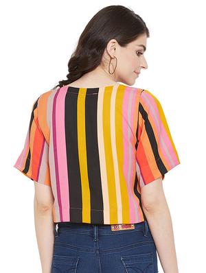 round neck striped top - 17202018 - Standard Image - 3